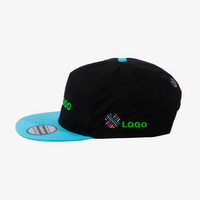 Snapback Youth Size Cap, mit DREI Stickpositionen, Links