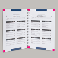 peisekarte mit Metall-Spiralbindung, Innenseiten