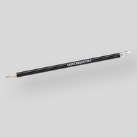 Bleistift, bedruckt mit Radiergummi, schwarz