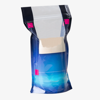 Standbodenbeutel, farbig bedruckt, geschlossen