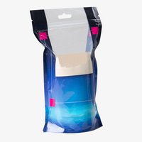 Standbodenbeutel, farbig bedruckt, geschlossen