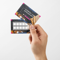 Stempelkarten, quer, farbig bedruckt