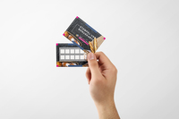 Stempelkarten quer, farbig bedruckt