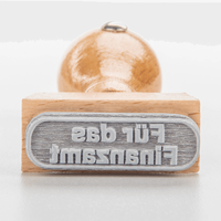 Stempel, liegend mit Motiv, Holz