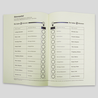 Stimmzettel, bedruckt