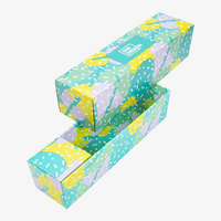 Stuelpdeckelkarton, farbig bedruckt, Box offen, Leer