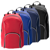 Tagesrucksack aus Polyester mit Kontrastnähten, 15 l, Farbauswahl