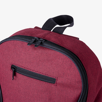 Tagesrucksack aus RPET mit seitlichen Netztaschen, 19 l, Detail Reißverschluss