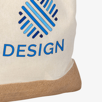 Tasche aus recycelter Baumwolle mit Juteboden, Detailansicht