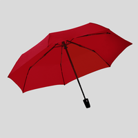 Taschenschirm, geoeffnet, Rot