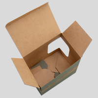 Tassenverpackung, farbig bedruckt, offen