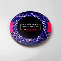 Temperaturbeständige Aufkleber, rund Form, bedruckt mit Text