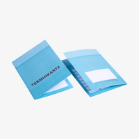 Terminkarte, gefalzt auf DIN A7 (7,4 x 10,5 cm), vertikaler Mittelfalz, 4-seitig, 4/4-farbig, geschlossen