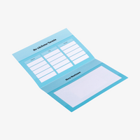 Terminkarte, gefalzt auf DIN A7 quer (10,5 x 7,4 cm), horizontaler Mittelfalz, 4-seitig, 4/4-farbig