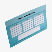 Terminzettel, DIN A6 quer (14,8 x 10,5 cm), 1-seitig, 4/0-farbig