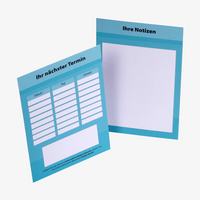 Terminzettel, DIN A7 (7,4 x 10,5 cm), 2-seitig, 4/4-farbig