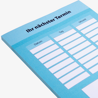 Terminzettelblock, farbig bedruckt, detail