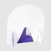 Thekendisplay rund mit Flyerhalter, DIN A5, 4/0-farbig einseitig bedruckt