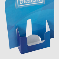 Thekendisplay rund mit Flyerhalter, DIN lang, 4/0-farbig einseitig bedruckt