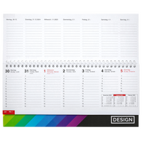 Tischkalender, Wochenansicht