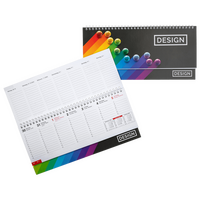 Tischkalender, Außen- und Innenseiten