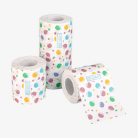 Toilettenpapier, farbig bedruck, mehrere Rollen
