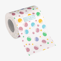 Toilettenpapier, farbig bedruck, Rolle