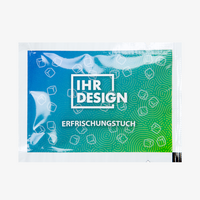 Erfrischungstuch, farbig bedruckt, Motiv