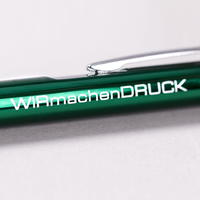 Kugelschreiber, farbig, liegend, gruen