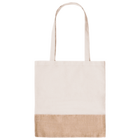 Tragetasche aus Baumwolle mit Juteboden