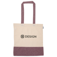 Tragetasche aus recycelte Baumwollmix, zwei Farbtöne