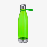 Transparente Sportflasche 700 ml grün
