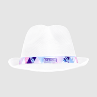 Trilby-Partyhut aus Polyester mit bedrucktem Hutband