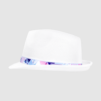 Trilby-Partyhut aus Polyester mit bedrucktem Hutband