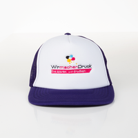 Trucker Cap, farbiges Stickmotiv, liegend, Lila