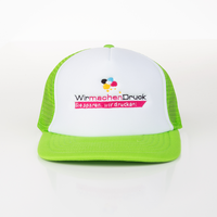 Trucker Cap, farbiges Stickmotiv, liegend, Grün