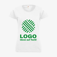 T-Shirt Damen Basic, weiß - Fruit of the Loom, Vorderseite Rundhals