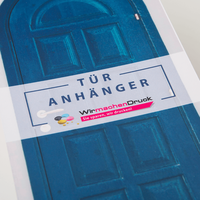 Türanhänger, farbig bedruckt, liegend, Tür Motiv