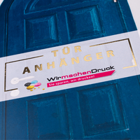 Türanhänger, farbig bedruckt, liegend, Tür Motiv