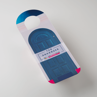 Türanhänger, farbig bedruckt, liegend, Tür Motiv