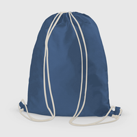 Turnbeutel, farbig bedruck, Blau