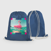 Turnbeutel, farbig bedruck, Blau