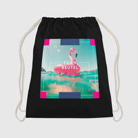 Turnbeutel, farbig bedruck, Schwarz