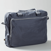 Tasche, grau, aufgestellt