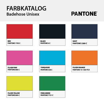 Unisex-Badehose mit einer Druckposition, Farbauswahl