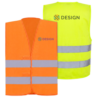 Unisex-Signalweste, beidseitig bedruckt, Brust und R&uuml;cken