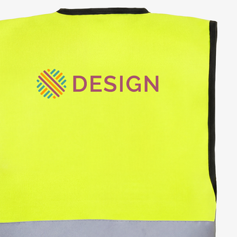 Unisex-Signalweste, beidseitig bedruckt, Druck R&uuml;cken