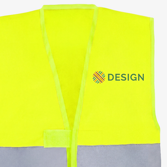 Unisex-Signalweste, beidseitig bedruckt, Druck Brust