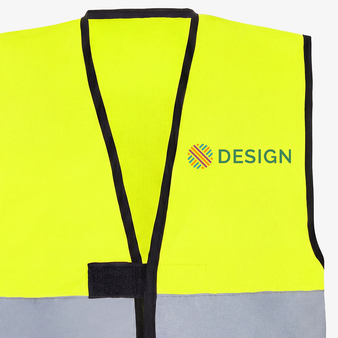 Unisex-Signalweste, einseitig bedruckt, Brust