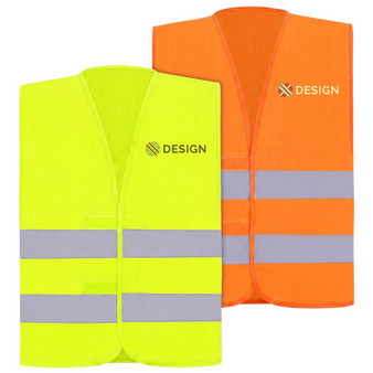 Unisex-Signalweste, einseitig bedruckt, Brust